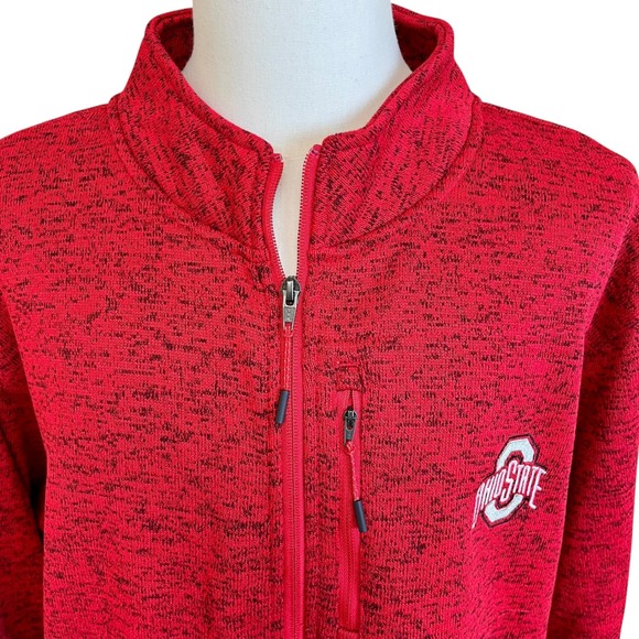 CHAMPION Ohio State Buckeyes Mens Jacket‎ 2XL Red Full Zip College Football - Picture 3 of 13